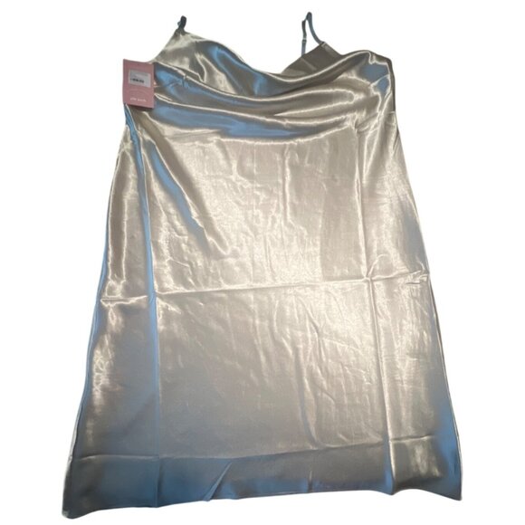 Birdy Grey Lisa Satin Midi Dress 1X Neutral Champagne NWT see description - Picture 1 of 11